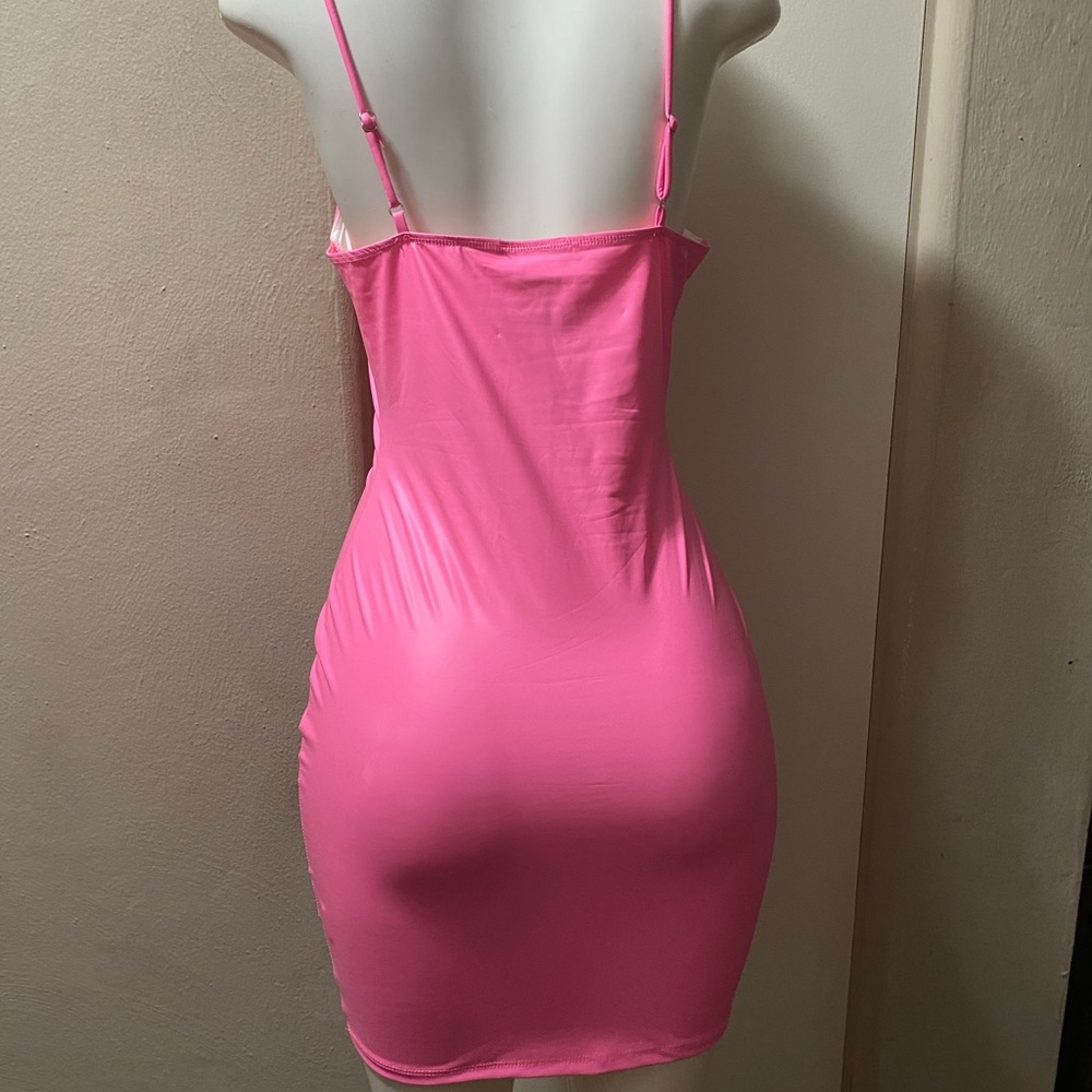 Pink mini dress